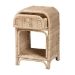 bali & pari Magni Modern Bohemian Natural Brown Rattan 1-Drawer Nightstand - BSOWS024-Rattan-NS