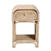 bali & pari Magni Modern Bohemian Natural Brown Rattan 1-Drawer Nightstand - BSOWS024-Rattan-NS
