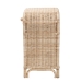 bali & pari Magni Modern Bohemian Natural Brown Rattan 1-Drawer Nightstand - BSOWS024-Rattan-NS