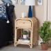 bali & pari Magni Modern Bohemian Natural Brown Rattan 1-Drawer Nightstand - BSOWS024-Rattan-NS