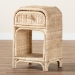 bali & pari Magni Modern Bohemian Natural Brown Rattan 1-Drawer Nightstand - BSOWS024-Rattan-NS