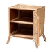 bali & pari Danna Modern Bohemian Natural Brown Rattan Nightstand - BSOWS025-Rattan-NS