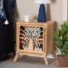 bali & pari Danna Modern Bohemian Natural Brown Rattan Nightstand - BSOWS025-Rattan-NS