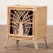 bali & pari Danna Modern Bohemian Natural Brown Rattan Nightstand - BSOWS025-Rattan-NS