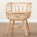 bali & pari Panchali Modern Bohemian Natural Brown Rattan Nightstand - BSOWS027-Rattan-NS