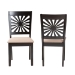 Baxton Studio Olympia Modern Beige Fabric and Espresso Brown Finished Wood 2-Piece Dining Chair Set - BSORH386C-Sand/Dark Brown-DC-2PK