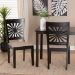 Baxton Studio Olympia Modern Beige Fabric and Espresso Brown Finished Wood 2-Piece Dining Chair Set - BSORH386C-Sand/Dark Brown-DC-2PK
