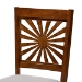 Baxton Studio Olympia Modern Grey Fabric and Walnut Brown Finished Wood 6-Piece Dining Set - BSORH386C-Grey/Walnut-6PC Dining Set