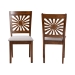 Baxton Studio Olympia Modern Grey Fabric and Walnut Brown Finished Wood 2-Piece Dining Chair Set - BSORH386C-Grey/Walnut-DC-2PK