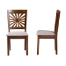 Baxton Studio Olympia Modern Grey Fabric and Walnut Brown Finished Wood 2-Piece Dining Chair Set - BSORH386C-Grey/Walnut-DC-2PK