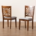 Baxton Studio Olympia Modern Grey Fabric and Walnut Brown Finished Wood 2-Piece Dining Chair Set - BSORH386C-Grey/Walnut-DC-2PK