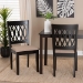 Baxton Studio Florencia Modern Beige Fabric and Espresso Brown Finished Wood 2-Piece Dining Chair Set - BSORH388C-Sand/Dark Brown-DC-2PK