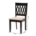 Baxton Studio Florencia Modern Beige Fabric and Espresso Brown Finished Wood 2-Piece Dining Chair Set - BSORH388C-Sand/Dark Brown-DC-2PK