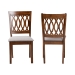 Baxton Studio Florencia Modern Grey Fabric and Walnut Brown Finished Wood 2-Piece Dining Chair Set - BSORH388C-Grey/Walnut-DC-2PK