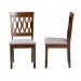 Baxton Studio Florencia Modern Grey Fabric and Walnut Brown Finished Wood 2-Piece Dining Chair Set - BSORH388C-Grey/Walnut-DC-2PK
