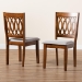 Baxton Studio Florencia Modern Grey Fabric and Walnut Brown Finished Wood 2-Piece Dining Chair Set - BSORH388C-Grey/Walnut-DC-2PK