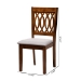 Baxton Studio Florencia Modern Grey Fabric and Walnut Brown Finished Wood 2-Piece Dining Chair Set - BSORH388C-Grey/Walnut-DC-2PK