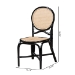 bali & pari Ayana Mid-Century Modern Two-Tone Black and Natural Brown Rattan Dining Chair - BSOAyana-Rattan-DC