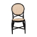 bali & pari Ayana Mid-Century Modern Two-Tone Black and Natural Brown Rattan Dining Chair - BSOAyana-Rattan-DC