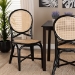 bali & pari Ayana Mid-Century Modern Two-Tone Black and Natural Brown Rattan Dining Chair - BSOAyana-Rattan-DC