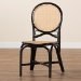 bali & pari Ayana Mid-Century Modern Two-Tone Black and Natural Brown Rattan Dining Chair - BSOAyana-Rattan-DC