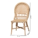 bali & pari Jelita Modern Bohemian Natural Brown Rattan 2-Piece Dining Chair Set - BSOJelita-Rattan-DC