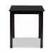 Baxton Studio Eveline Modern Espresso Brown Finished Wood 43-Inch Dining Table - BSORH7006-Dark Brown-DT
