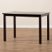 Baxton Studio Eveline Modern Espresso Brown Finished Wood 43-Inch Dining Table - BSORH7006-Dark Brown-DT