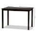 Baxton Studio Eveline Modern Espresso Brown Finished Wood 43-Inch Dining Table - BSORH7006-Dark Brown-DT