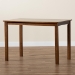 Baxton Studio Eveline Modern Walnut Brown Finished Wood 43-Inch Dining Table - BSORH7006-Walnut Brown-DT
