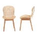 bali & pari Sabelle Japandi Natural Brown Mahogany and Rattan 2-Piece Dining Chair Set - BSOSanta2-Natural Rattan-DC