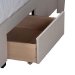 Baxton Studio Braylon Mid-Century Modern Transitional Beige Fabric and Dark Brown Finished Wood Queen Size 3-Drawer Storage Platform Bed - BSOCF 9270-A-Coronado-A-Beige-Queen