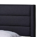 Baxton Studio Braylon Mid-Century Modern Transitional Charcoal Grey Fabric and Dark Brown Finished Wood Queen Size 3-Drawer Storage Platform Bed - BSOCF 9270-A-Coronado-A-Charcoal Grey-Queen
