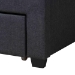 Baxton Studio Braylon Mid-Century Modern Transitional Charcoal Grey Fabric and Dark Brown Finished Wood Queen Size 3-Drawer Storage Platform Bed - BSOCF 9270-A-Coronado-A-Charcoal Grey-Queen