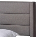 Baxton Studio Braylon Mid-Century Modern Transitional Light Grey Fabric and Dark Brown Finished Wood Queen Size 3-Drawer Storage Platform Bed - BSOCF 9270-A-Coronado-A-Grey-Queen
