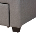 Baxton Studio Braylon Mid-Century Modern Transitional Light Grey Fabric and Dark Brown Finished Wood Queen Size 3-Drawer Storage Platform Bed - BSOCF 9270-A-Coronado-A-Grey-Queen