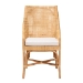 bali & pari Bella Modern Bohemian Natural Brown Rattan Dining Chair - BSOBella-Rattan-DC