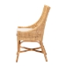 bali & pari Bella Modern Bohemian Natural Brown Rattan Dining Chair - BSOBella-Rattan-DC