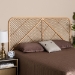 bali & pari Walid Modern Bohemian Natural Brown Rattan Queen Size Standalone Headboard - BSOWS029-Rattan-Headboard