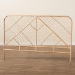 bali & pari Walid Modern Bohemian Natural Brown Rattan Queen Size Standalone Headboard - BSOWS029-Rattan-Headboard