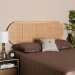 bali & pari Reegan Modern Bohemian Natural Brown Rattan Queen Size Standalone Headboard - BSOWS030-Rattan-Headboard