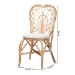 bali & pari Jerica Modern Bohemian Natural Brown Rattan Dining Chair - BSORCN010-Rattan-DC