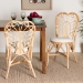 bali & pari Jerica Modern Bohemian Natural Brown Rattan Dining Chair - BSORCN010-Rattan-DC