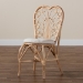 bali & pari Jerica Modern Bohemian Natural Brown Rattan Dining Chair - BSORCN010-Rattan-DC