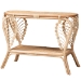 Baxton Studio Bastet Modern Bohemian Natural Brown Rattan 2-Tier Console Table