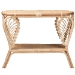 bali & pari Bastet Modern Bohemian Natural Brown Rattan 2-Tier Console Table - BSORBS033-Rattan-Console