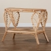 bali & pari Bastet Modern Bohemian Natural Brown Rattan 2-Tier Console Table - BSORBS033-Rattan-Console