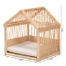 bali & pari Pieta Modern Bohemian Natural Brown Rattan Pet Bed - BSOPB001-Rattan-Pet Bed