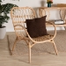 bali & pari Bajo Modern Bohemian Natural Brown Rattan Arm Chair - BSOBajo-Rattan-CC