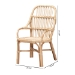 bali & pari Sumatera Modern Bohemian Natural Brown Rattan 2-Piece Dining Chair Set - BSOSumatera-Rattan-DC